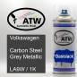 Preview: Volkswagen, Carbon Steel Grey Metallic, LA9W / 1K: 400ml Sprühdose, von ATW Autoteile West.